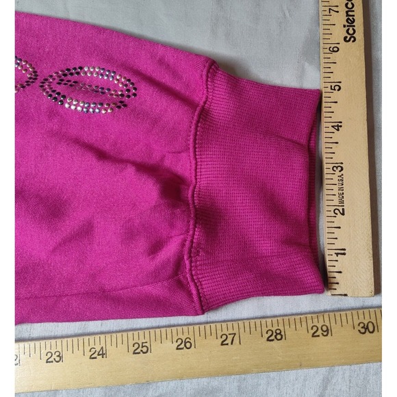 BEBE SPORT Women Plus Size 2X Festival Fuschia Nailhead Jogger Sweatpants NEW - Picture 13 of 16